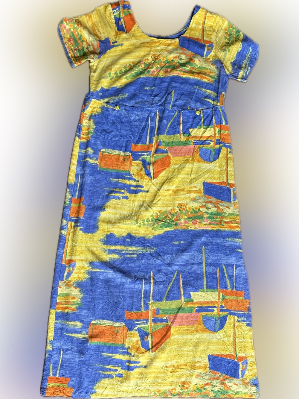 Vintage Jams World Low Tide Maxi Dress Size Large
